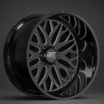 BE FORGED Longhorn forged truck and SUV wheel, gloss black with machined accents