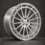 BE1-AL15 forged wheel — brushed silver angle view