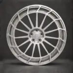BE1-AL15 forged wheel — brushed silver front view