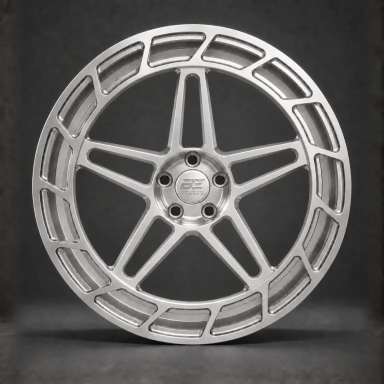 BE1-AL5ST forged wheel — brushed silver front view
