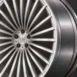 BE1-C30 monoblock forged wheel — brushed silver hub and spoke detail