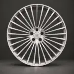 BE1-C30 monoblock forged wheel — brushed silver front view