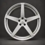 BE1-C5 forged wheel — brushed silver front view
