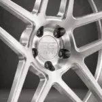 BE1-C5ST forged wheel — brushed silver detail view