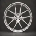 BE1-C5SW forged wheel — brushed silver front view