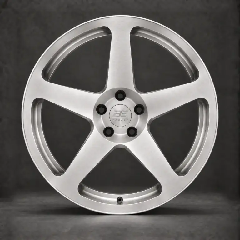 BE1-C5W forged wheel — brushed silver front view