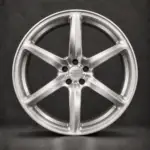 BE1-C6P forged wheel — brushed silver front view