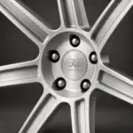 BE1-C7 forged wheel — brushed silver detail view