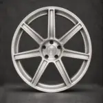 BE1-C7 forged wheel — brushed silver front view