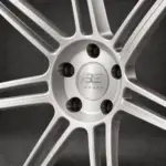 BE1-C7S forged wheel — brushed silver detail view