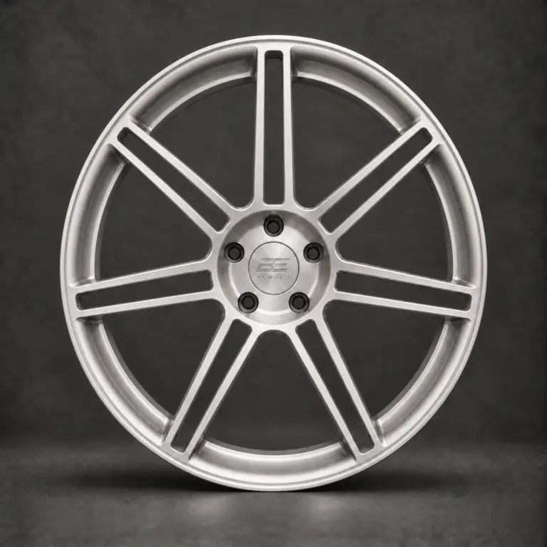 BE1-C7S forged wheel — brushed silver front view