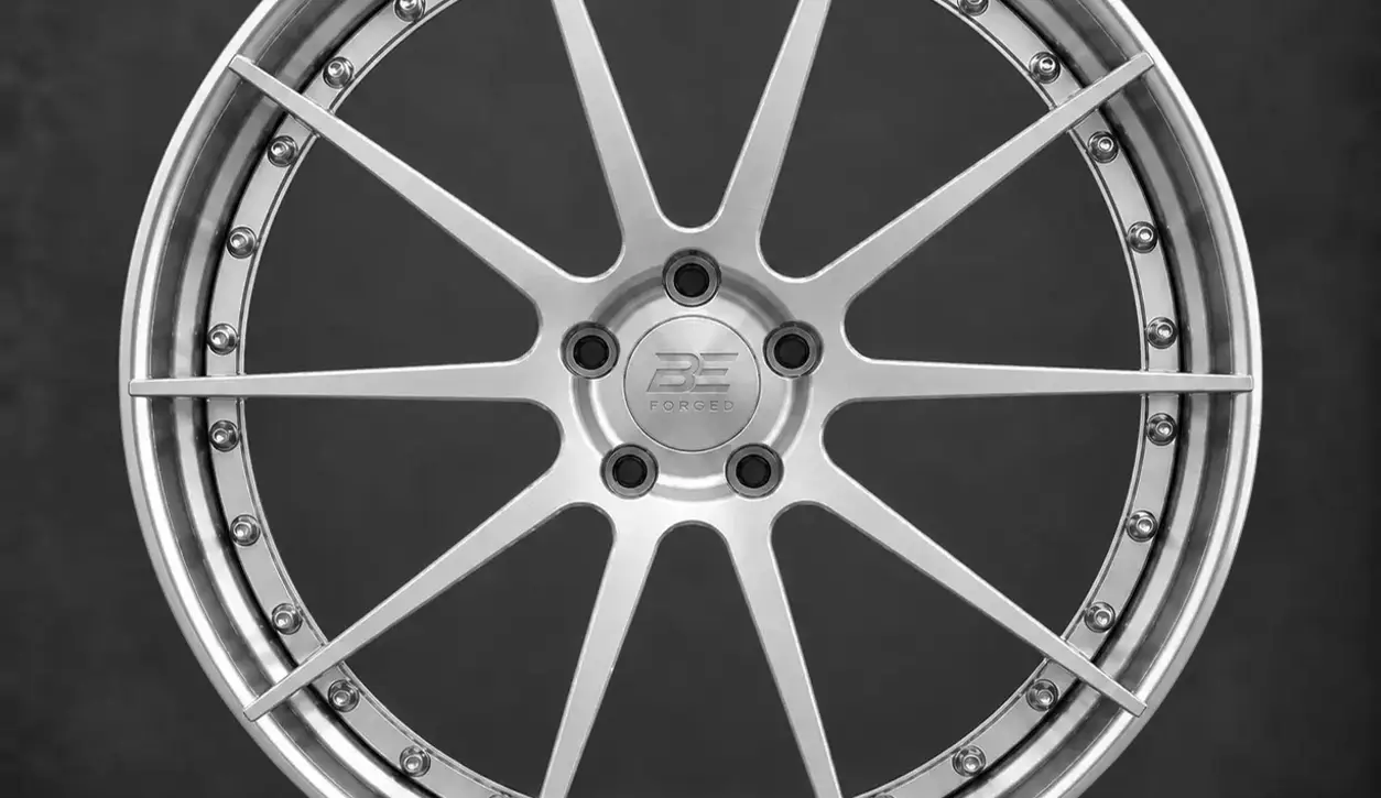 BE FORGED BE2-C10V multi-piece forged wheel, front view