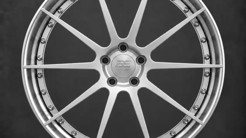 BE FORGED BE2-C10V multi-piece forged wheel, front view