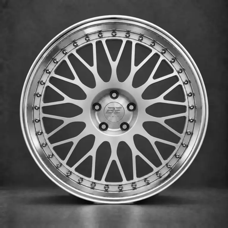 BE FORGED BE2-C15Y multi-piece forged wheel, front view