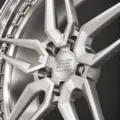 BE2-C5SD bespoke multi-piece forged wheel, brushed silver face and polished lip, center and spoke detail