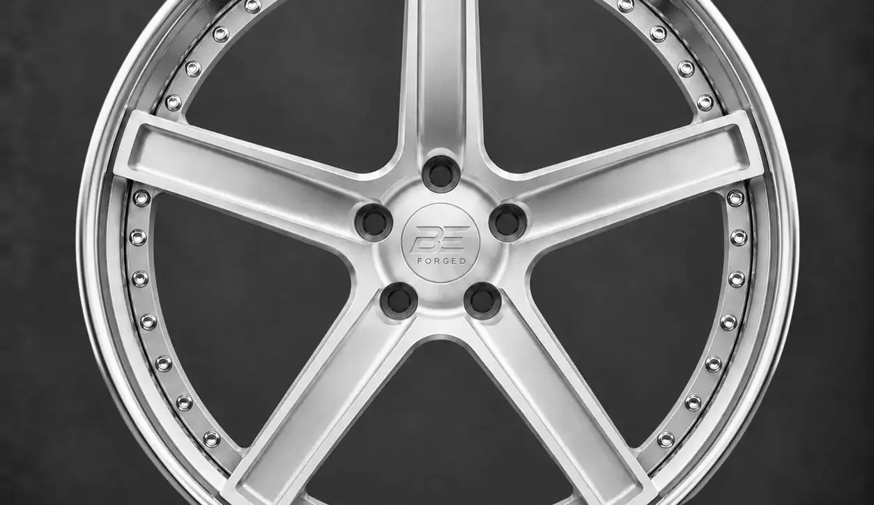 BE FORGED BE2-C5ST multi-piece forged wheel, front view