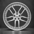 BE FORGED BE2-C5STL multi-piece forged wheel, front view