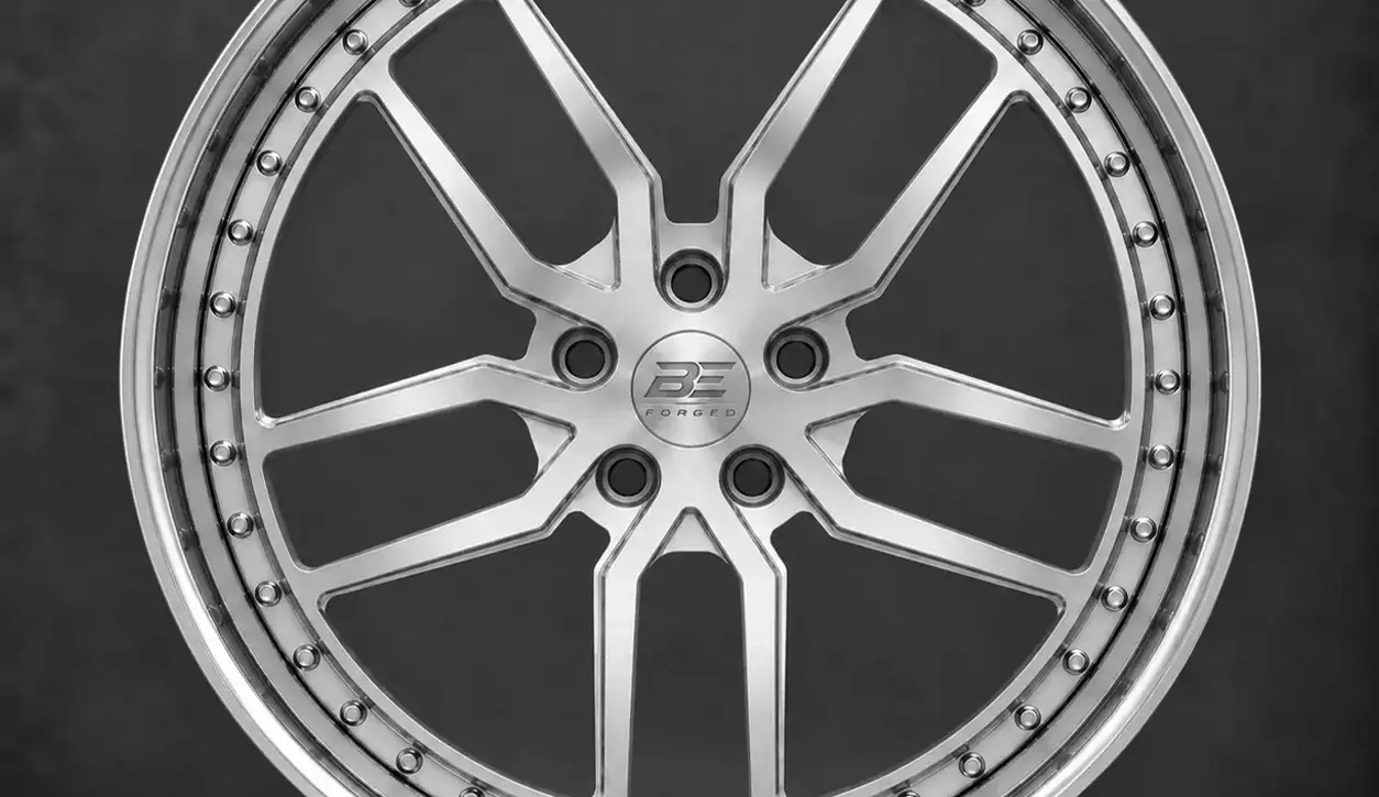 BE FORGED BE2-C5STL multi-piece forged wheel, front view