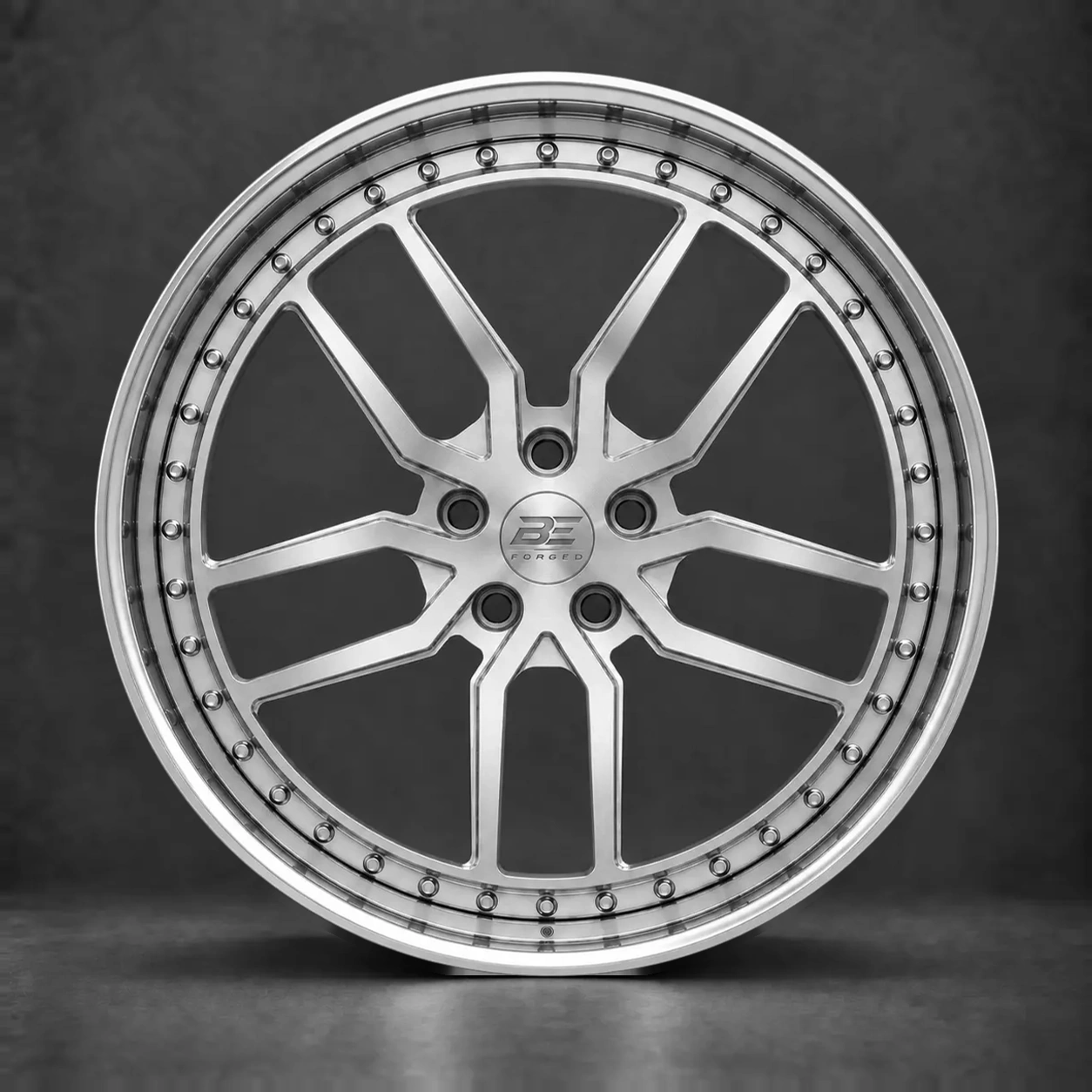 BE2-C5STL forged wheel - full wheel view