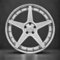 BE FORGED BE2-C5V multi-piece forged wheel, front view