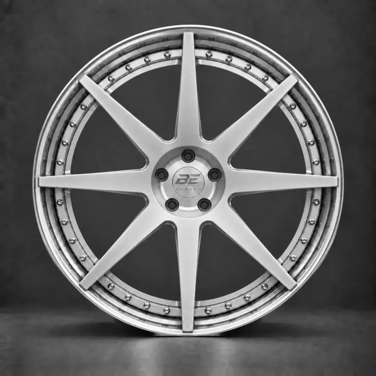 BE FORGED BE2-C8V multi-piece forged wheel, front view