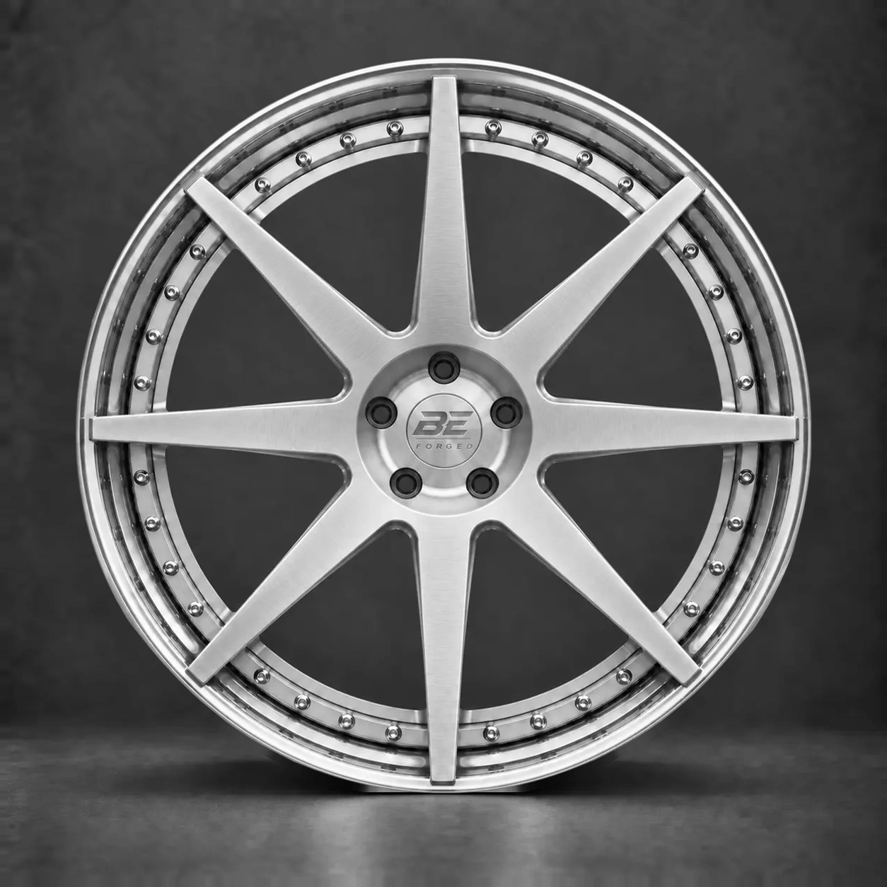 BE2-C8V forged wheel - full wheel view