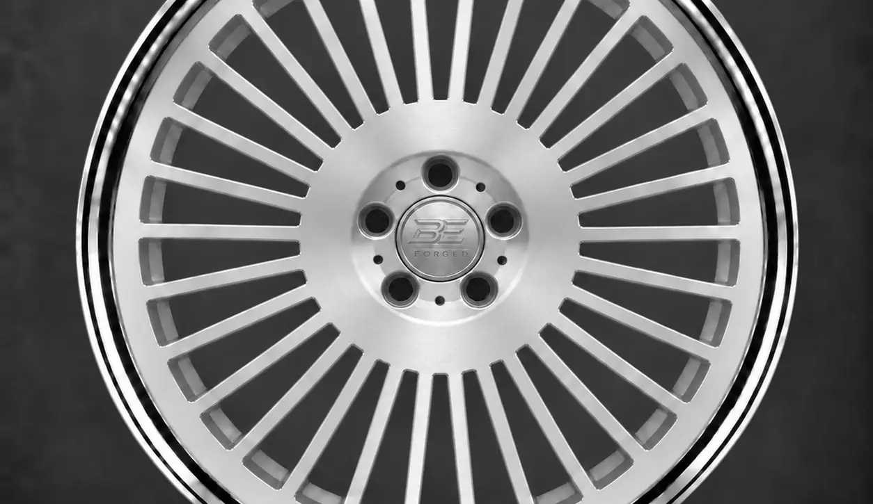 BE FORGED BE2-LX30C multi-piece forged wheel, front view