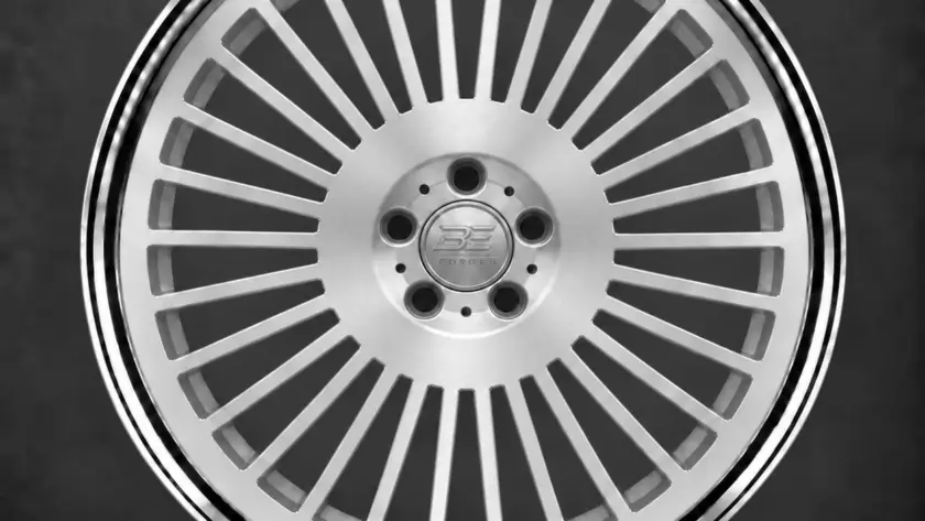 BE FORGED BE2-LX30C multi-piece forged wheel, front view