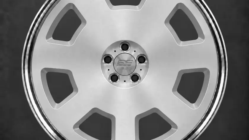 BE FORGED BE2-LX7S multi-piece forged wheel, front view