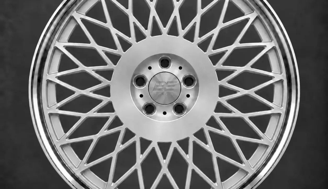 BE FORGED BE2-LXME multi-piece forged wheel, front view